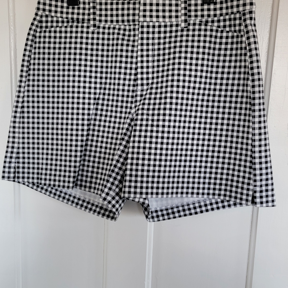 Old Navy High Waist Black and White Gingham Shorts